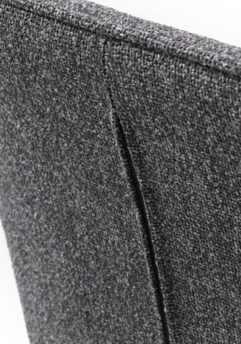 Alma drejestol, m. armln - mrkegr melange polyester og sorte ben