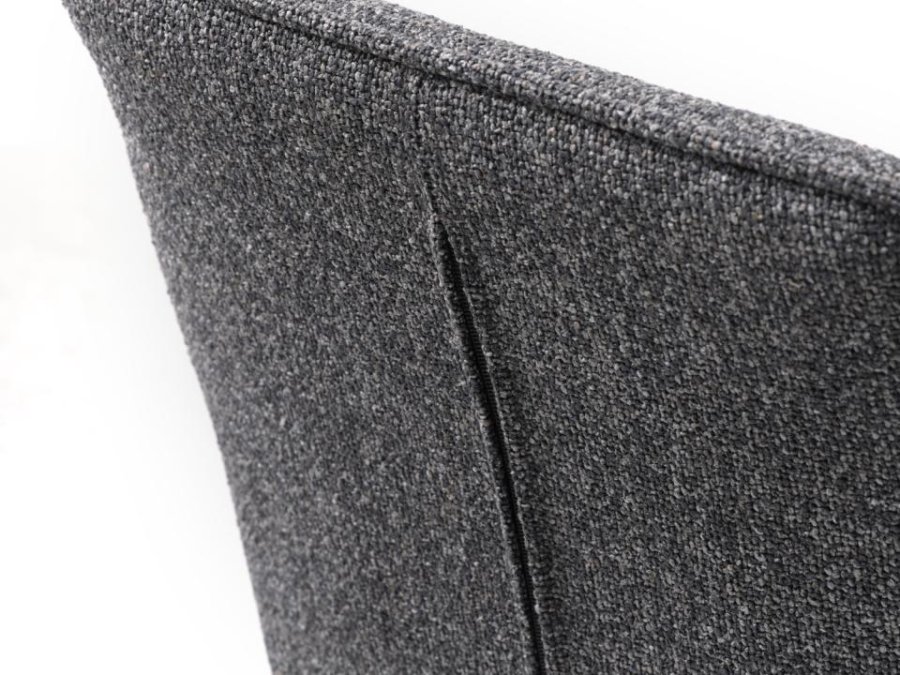 Alma drejestol, m. armln - mrkegr melange polyester og sorte ben