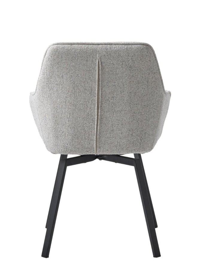 Alma drejestol, m. armln - offwhite melange polyester og sorte ben