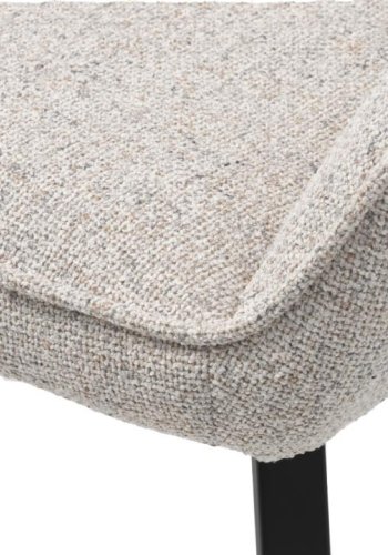 Alma drejestol, m. armln - offwhite melange polyester og sorte ben