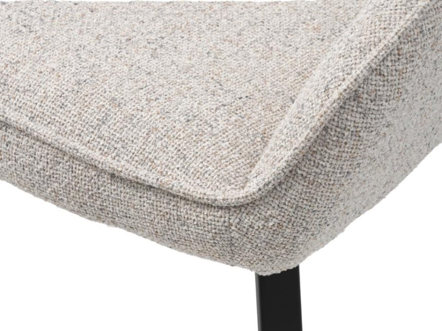 Alma drejestol, m. armln - offwhite melange polyester og sorte ben