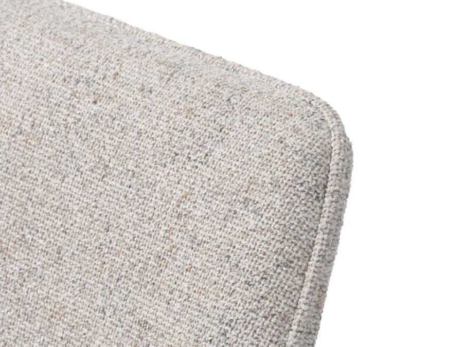 Alma drejestol, m. armln - offwhite melange polyester og sorte ben