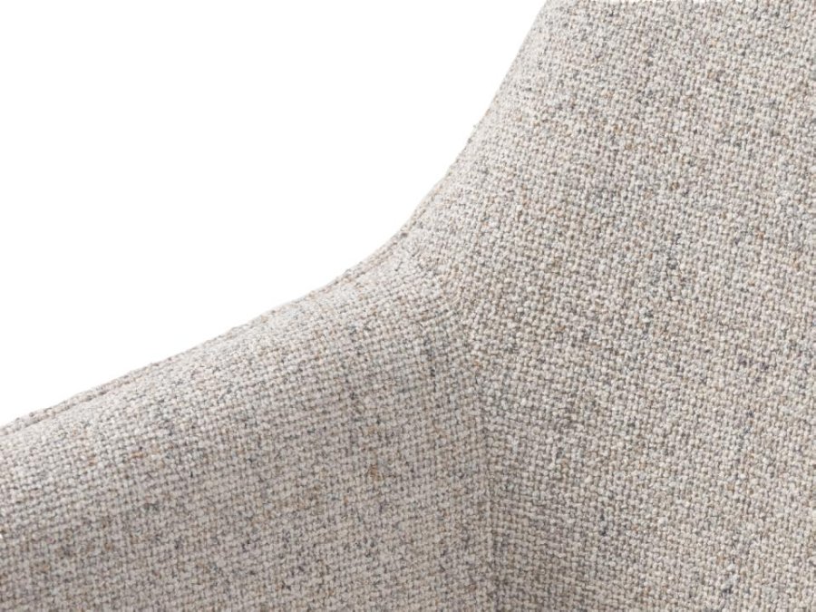 Alma drejestol, m. armln - offwhite melange polyester og sorte ben