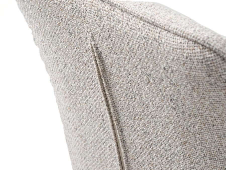 Alma drejestol, m. armln - offwhite melange polyester og sorte ben