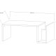 NORDVÄRK Memo sofabord, m. 2 rum - rektangulr - hvid melamin (86,8x50)