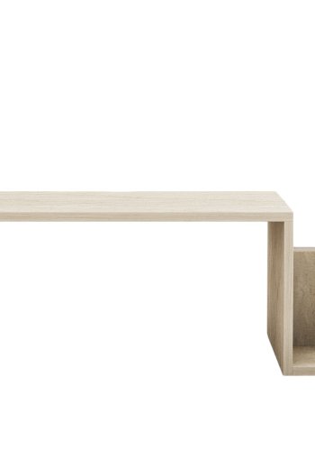 NORDVÄRK Memo sofabord, m. 2 rum - rektangulr - travertin melamin (86,8x50)