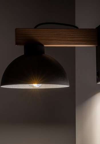 TK Oslo vglampe - sort metal og tr