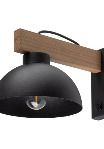 TK Oslo vglampe - sort metal og tr