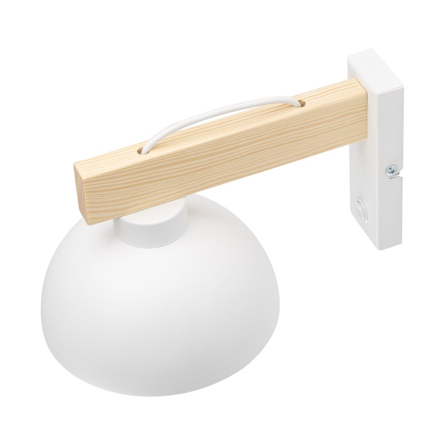 TK Oslo vglampe - hvid metal og tr