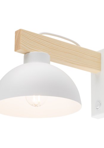 TK Oslo vglampe - hvid metal og tr