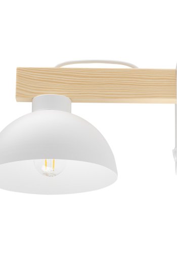 TK Oslo vglampe - hvid metal og tr