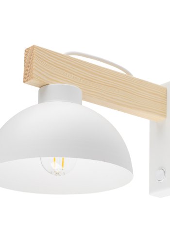 TK Oslo vglampe - hvid metal og tr