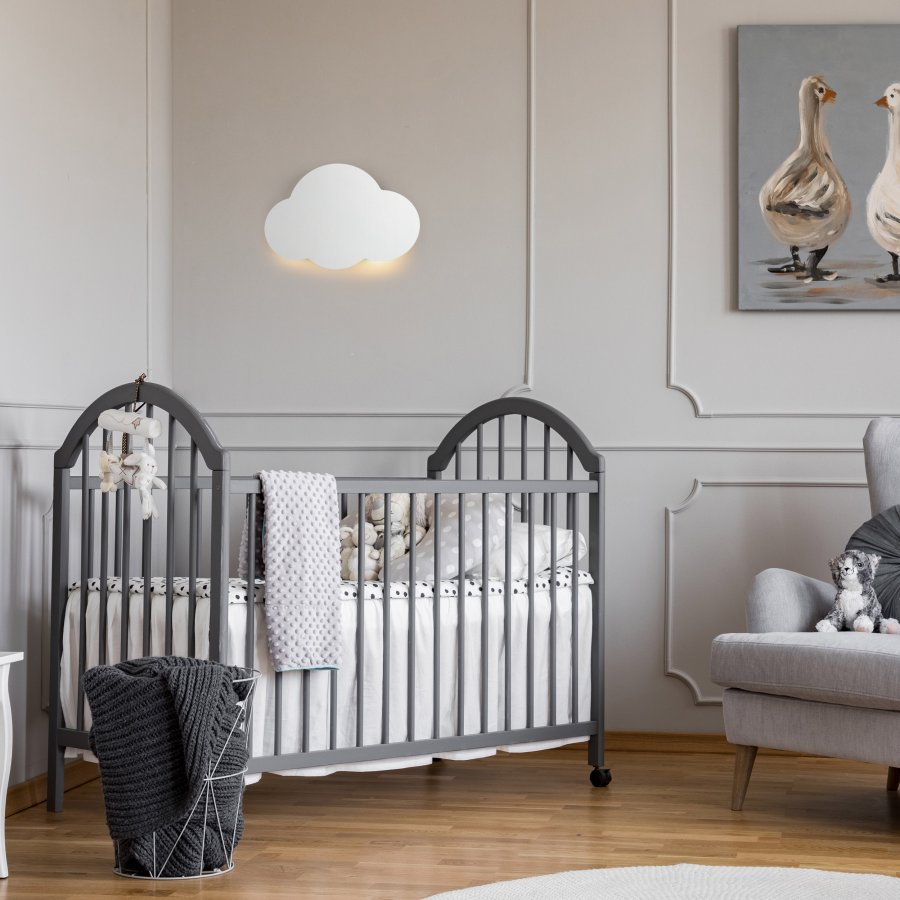 TK Sky brnelampe - hvid metal