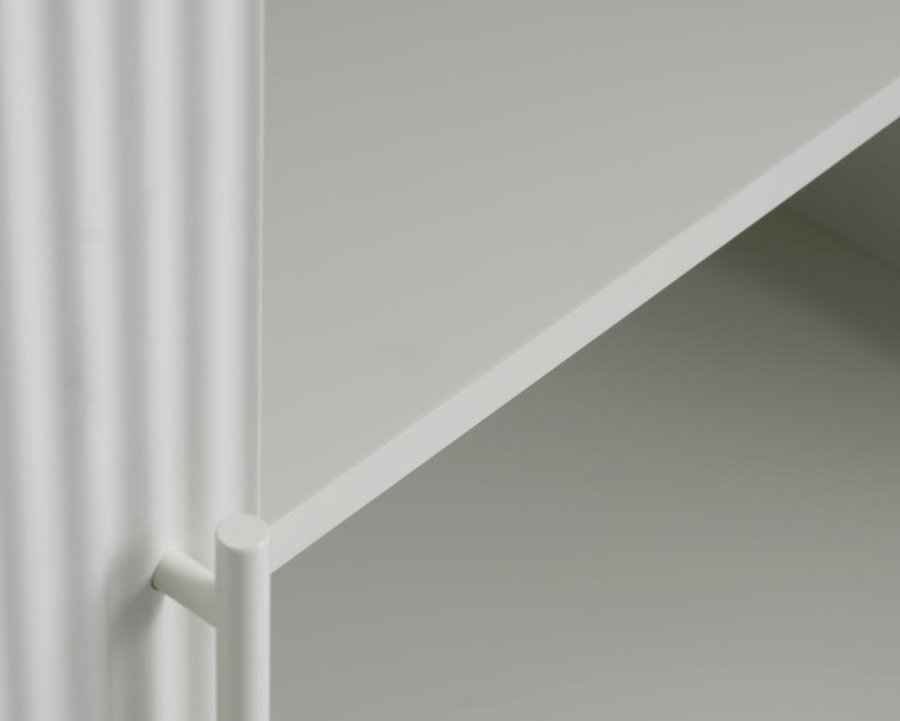 Palma sknk, m. 3 lger og hylder - greige MDF og metal (B:160)