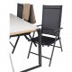 VENTURE DESIGN havest, m. Texas bord (200x100) og 6 Break 5:pos. stole - teak/alu/textilene