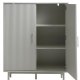 Palma skab, m. 2 lger og hylder - greige MDF og metal (H:125)