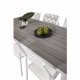 VENTURE DESIGN havest, m. Break bord (205x90) og 6 Santorini stole, m. armln - aintwood/alu