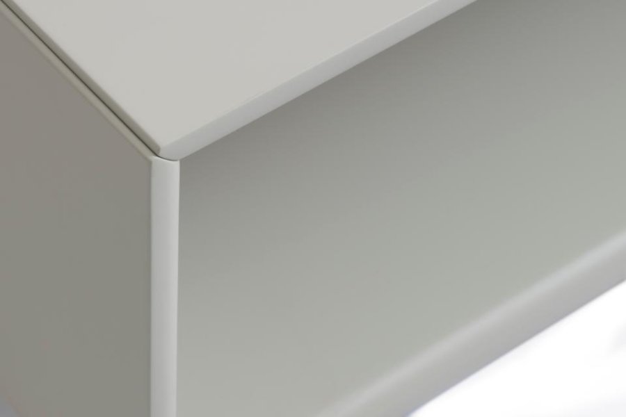 Palma sofabord, m. 1 rum og 1 skuffe - greige MDF og metal (60x120)