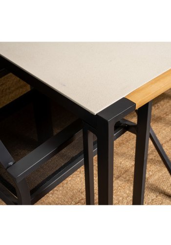 VENTURE DESIGN havest, m. Texas bord (200x100) og 6 Copacabana stole, m. armln - teak/alu