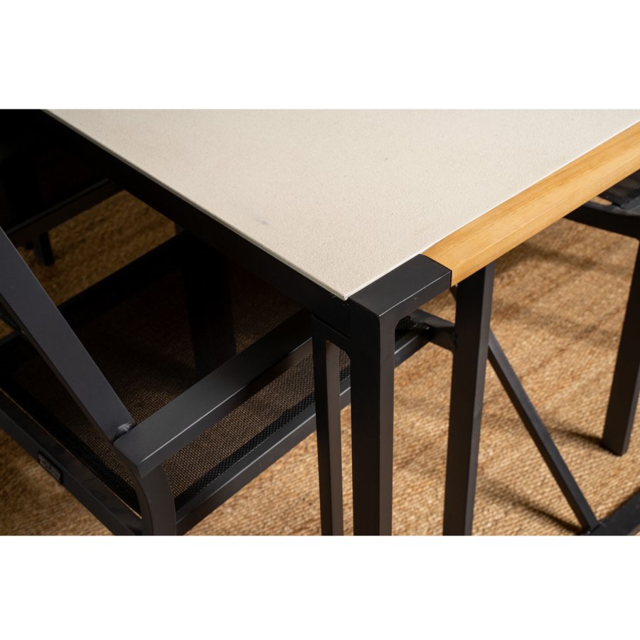 VENTURE DESIGN havest, m. Texas bord (200x100) og 6 Copacabana stole, m. armln - teak/alu