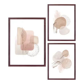 HOUSE NORDIC Aspen rammest, rektangulr - glas og mrkebrun MDF (st af 3)