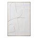 HOUSE NORDIC Madeline relief vgdekoration, No.1, rektangulr - hvid canvas, MDF, polystyrene 60x90