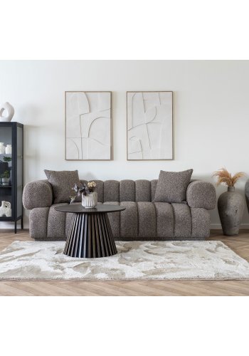 HOUSE NORDIC Madeline relief vgdekoration, No.2, rektangulr - hvid canvas, MDF, polystyrene 60x90