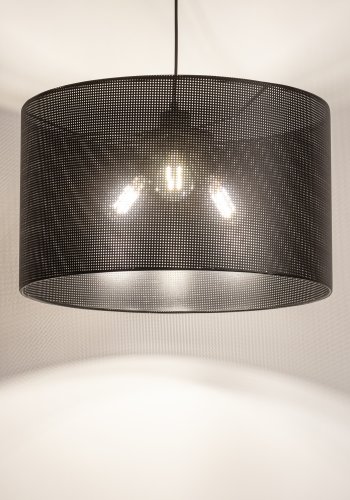 TK Moreno loftlampe 500 - sort stof og sort metal