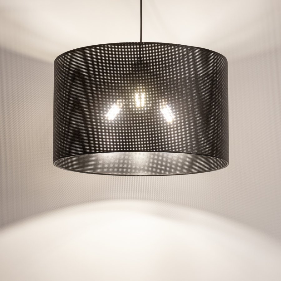 TK Moreno loftlampe 500 - sort stof og sort metal