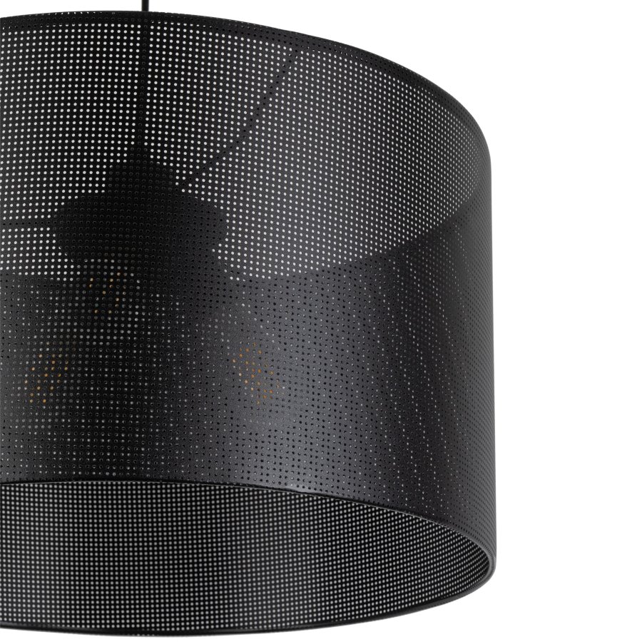 TK Moreno loftlampe 500 - sort stof og sort metal