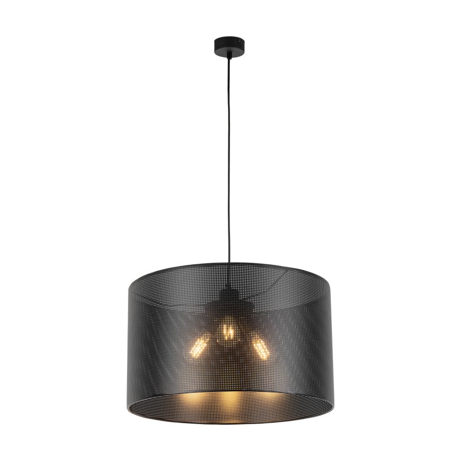 TK Moreno loftlampe 500 - sort stof og sort metal