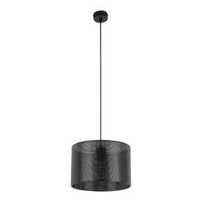 TK Moreno loftlampe 300 - sort stof og sort metal