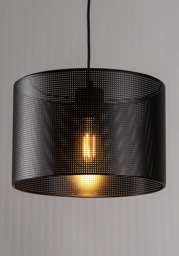 TK Moreno loftlampe 300 - sort stof og sort metal