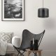 TK Moreno loftlampe 300 - sort stof og sort metal
