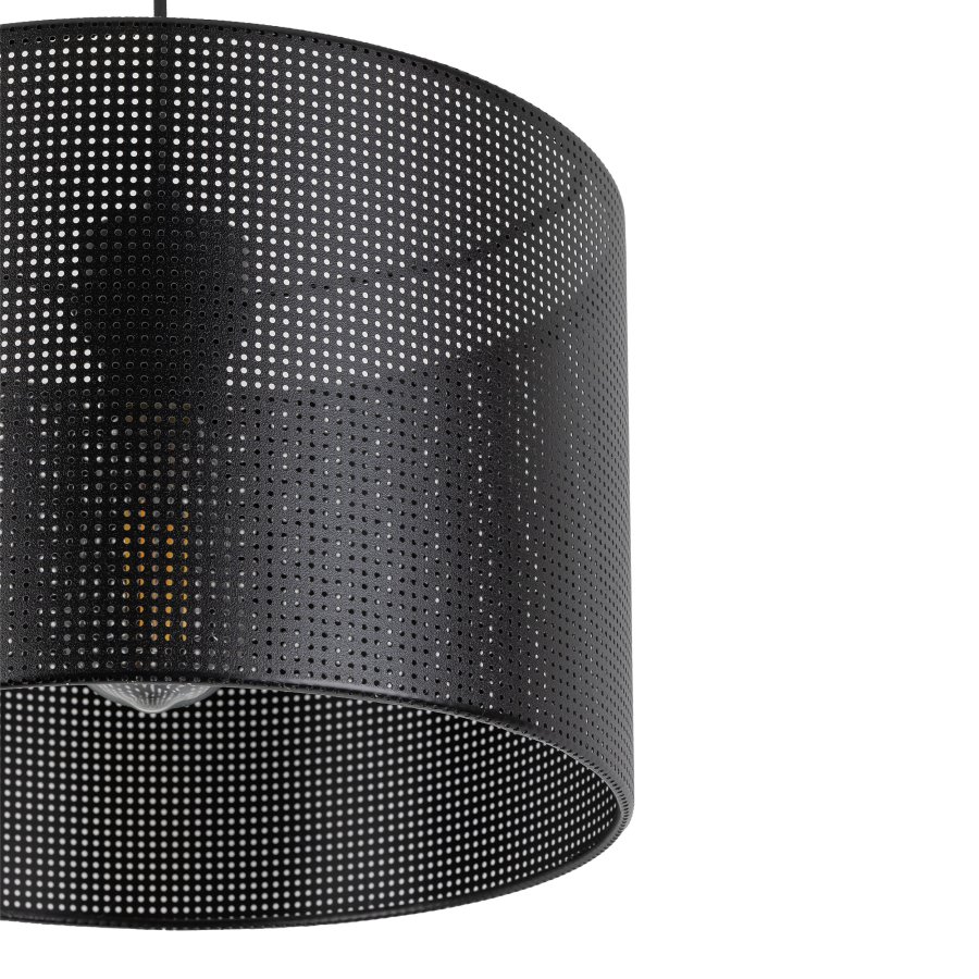 TK Moreno loftlampe 300 - sort stof og sort metal