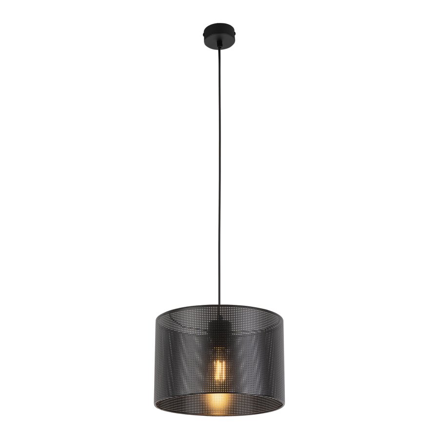 TK Moreno loftlampe 300 - sort stof og sort metal