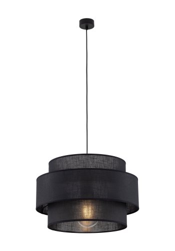 TK Calisto loftlampe - sort stof og sort metal