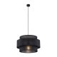 TK Calisto loftlampe - sort stof og sort metal