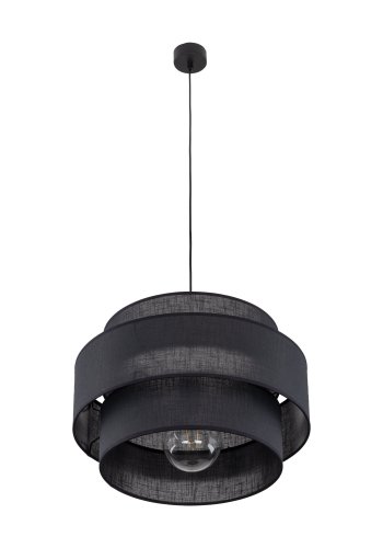 TK Calisto loftlampe - sort stof og sort metal