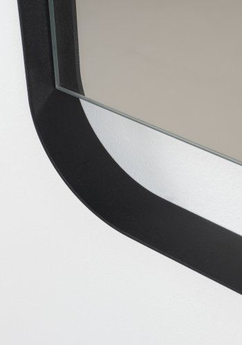 SPINDER DESIGN Rex S vgspejl, rektangulr - spejlglas og sort stl (60x46)