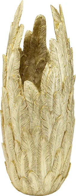 KARE DESIGN Feathers vase - guld polyresin (H:80cm)