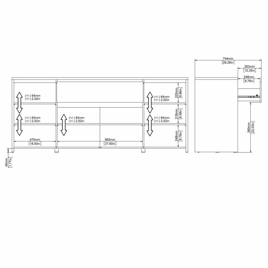 TVILUM Next Sknk 4 lger + 1 skuffe