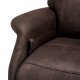 Delta recliner stol - brun-gr stof, m. armln