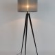 ZUIVER Tripod gulvlampe - gr og sort metal