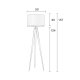 ZUIVER Tripod gulvlampe - hvid metal
