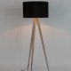 ZUIVER Tripod gulvlampe - sort og natur tr