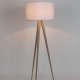 ZUIVER Tripod gulvlampe - hvid og natur tr