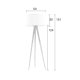 ZUIVER Tripod gulvlampe - hvid og natur tr