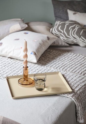 BROSTE COPENHAGEN Karla sengetppe, rektangulr - beige bomuld (240x260)