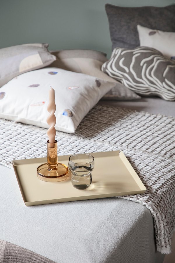 BROSTE COPENHAGEN Karla sengetppe, rektangulr - beige bomuld (240x260)